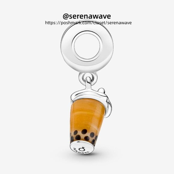 Pandora Murano Glass Bubble Tea Dangle Charm - Picture 3 of 5